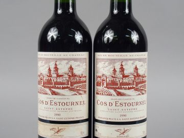 2 BOUTEILLES - CHÂTEAU COS D'ESTOURNEL GCC ST ESTEPHE - 1990