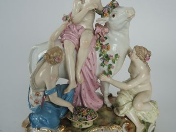 Groupe en porcelaine de Saxe fin XIXe-début Xxe « Pomone ». Dimensions