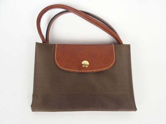 LONGCHAMP. Sac pliable en toile kaki
