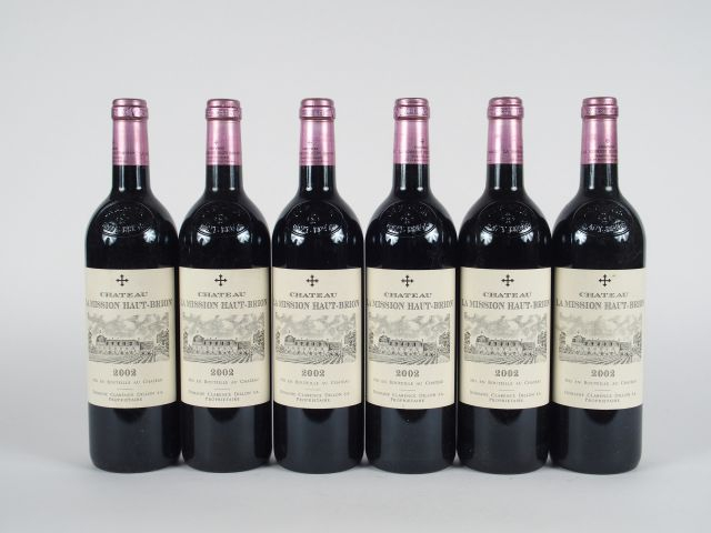 6 BOUTEILLES CHÂTEAU LA MISSION HAUT BRION GCC GRAVES - 2002 - CBO