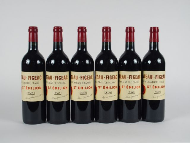 6 BOUTEILLES CHÂTEAU FIGEAC 1er GCC ST EMILION - 2002 - CBO