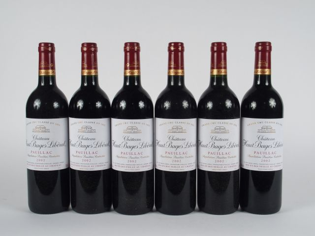 6 BOUTEILLES HAUT BAGES LIBERAL GCC PAUILLAC - 2002 - CBO