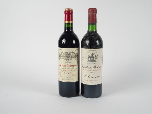 2 BOUTEILLES GC ST ESTEPHE : 1 CHÂTEAU MONTROSE 1974 - 1 CHÂTEAU CALON