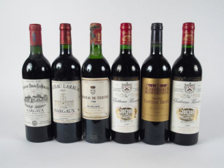 Vente aux enchères 6 BOUTEILLES MARGAUX : 1 CHÂTEAU CANTENAC BROWN 1998 - 2 CHÂTEAU KIRWA
