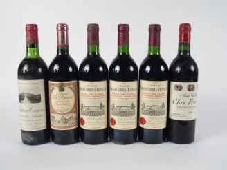 Vente aux enchères 6 BOUTEILLES GCC ST EMILION : 1 CLOS FOURTET 1988 - 3 CHÂTEAU GRAND CO