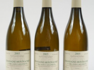 Vente aux enchères 3 BOUTEILLES CHASSAGNE MONTRACHET 'LES CAILLERETS' MARC COLIN - 2005