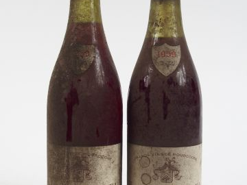 2 BOUTEILLES ECHEZEAUX HUGUENIN PÈRE   FILS - 1959 - 3 CM/4,5 CM