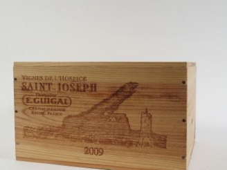 Vente aux enchères 6 BOUTEILLES ST JOSEPH 'VIGNES DE L'HOSPICE' GUIGAL - 2009 - CBO