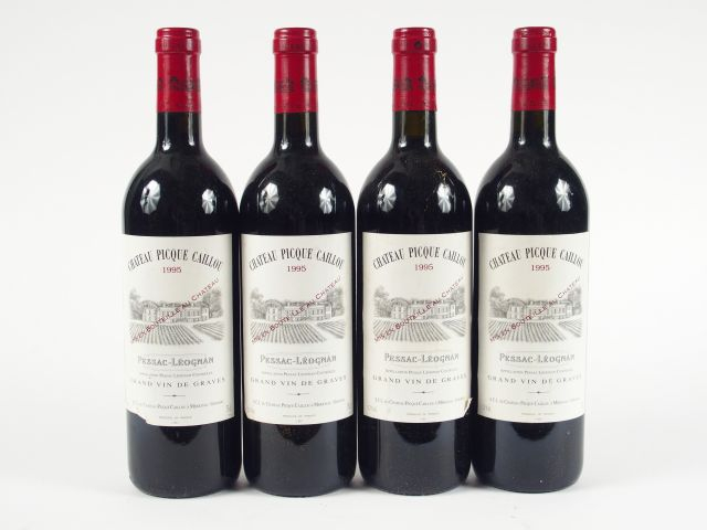 4 BOUTEILLES CHÂTEAU PICQUE CAILLOU GRAVES - 1995 - 1 ELA
