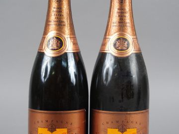 2 BOUTEILLES CHAMPAGNE VEUVE CLICQUOT ROSE - 1996