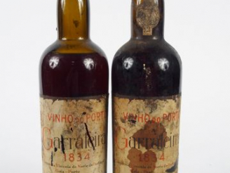 Vente aux enchères 2 BOUTEILLES PORTO GARRAFEIRA - 1834 - MEP/ET/BS