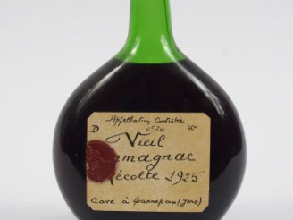 Vente aux enchères 1 BOUTEILLE VIEIL ARMAGNAC CAVE - 1925
