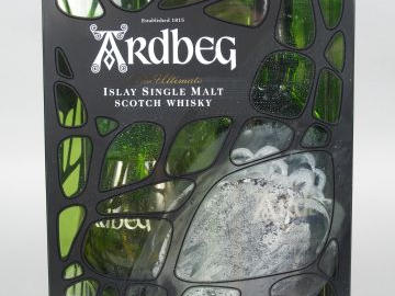 1 BOUTEILLE WHISKY ARDBERG + VERRE COFFRET 46°