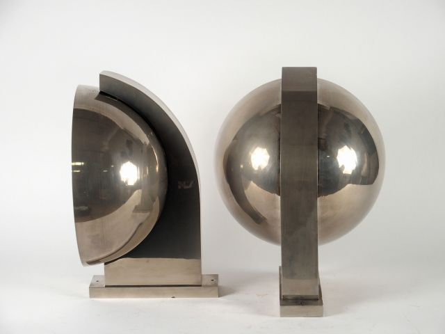 Paire d'appliques 1960 en métal chromé