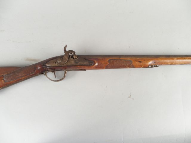 161- Fusil de chasse à percussion Français à un coup, platine à l’avan