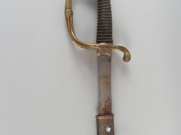 239-  Sabre modèle 1821 d’officier, lame à la Montmorency courbe à gor