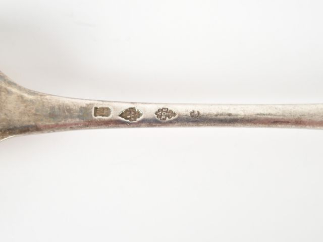 Cuillère à ragoût en argent XVIII ème. MO : NC, ville O. Saptule armor