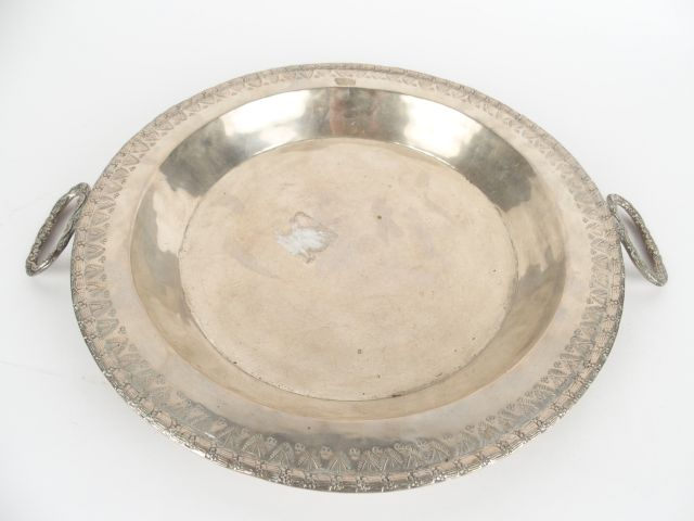 Brasero sud américain XIXe en métal plaqué.