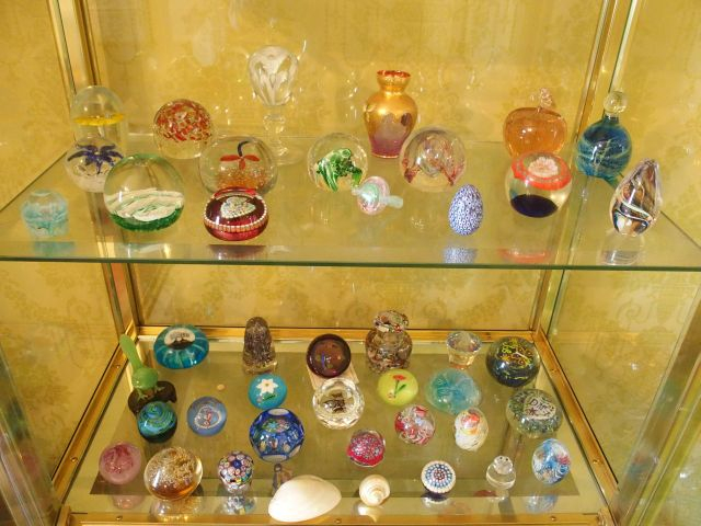 8 sulfures et de boules presse papiers