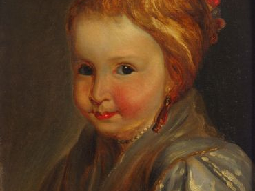 Ecole française XIXème "Portraits d'enfants". Paire d'huiles sur toile