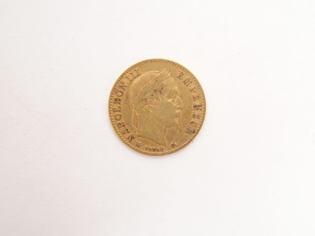Pièce de 10 Francs or, Napoléon III tête laurée, 1864-A. Poids: 3,2gr