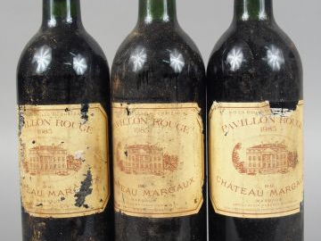 3 BOUTEILLES - CHÂTEAU PAVILLON ROUGE 2EME VIN DU CHÂTEAU MARGAUX 1ER 