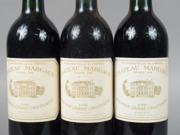 3 BOUTEILLES - CHÂTEAU MARGAUX 1ER GCC NOTE PARKER 98/100 - 1986 (X)