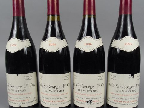 4 BOUTEILLES - NUITS ST GEORGES 1ER CRU LES VAUCRAINS DOMAINE DE LA PO