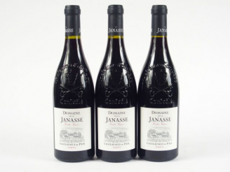 Vente aux enchères 3 BOUTEILLES CHATEAUNEUF DU PAPE 'VIEILLES VIGNES' DOMAINE DE LA JANAS