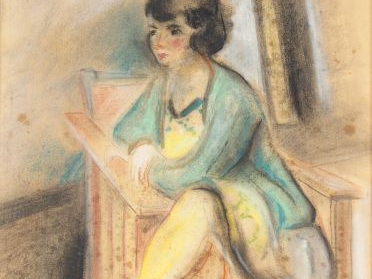 Henri OTTMAN, " Le modèle ". Pastel, signé en bas à droite. 39 x 30 cm