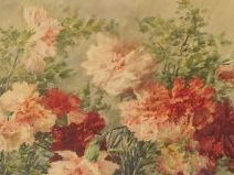 Alice SEGUIN, " Bouquet de roses ". Aquarelle, signée en bas à gauche.