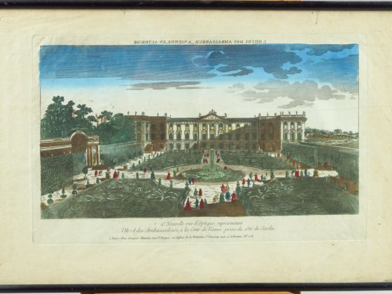 Suite de cinq différentes vues d'optiques XVIIIe