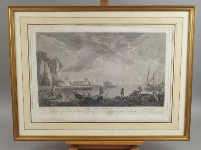 Paire de gravures en noir "Rendez-vous de chasse" et "Alte de chasseur