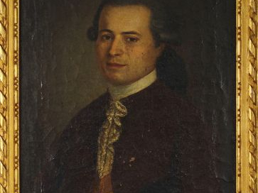 Ecole française XVIIIème "Portrait de gentilhomme". Huile sur toile. D