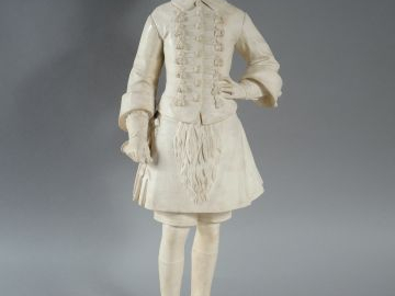 CAMBOS 'Portrait d’Henri de Carayon-Latour en écossais'. Sculpture en 