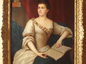 Vente aux enchères GALLIAY 	« Antoinette de Rochetaillée, Comtesse de Chateaubriand ». Hu