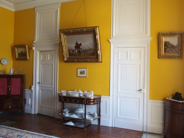 LA ROCQUE	 'Scène de chasse à courre'. Huile sur toile, signée en bas 