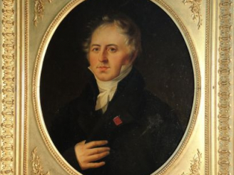 Vente aux enchères Ecole française XIXème 'Portrait du Baron de Carayon-La Tour, Trésorie