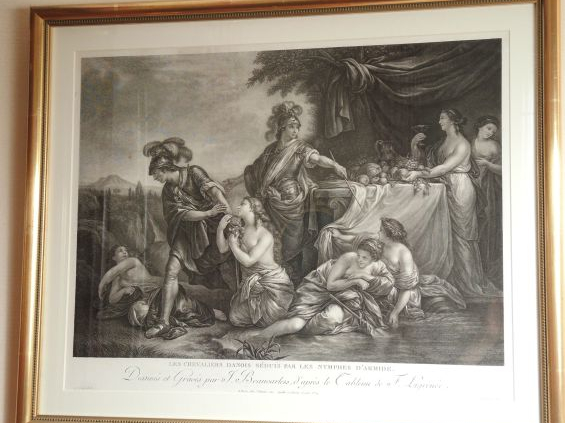 Deux différentes gravures en noir  'Télémaque dans l’île de Calypso' e