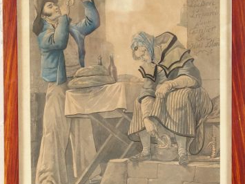 Carle VERNET. Paire de gravures en couleurs 'Il n'y a pas de feu sans 