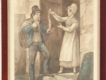 Carle VERNET. Paire de gravures en couleurs 'Il n'y a pas de feu sans 