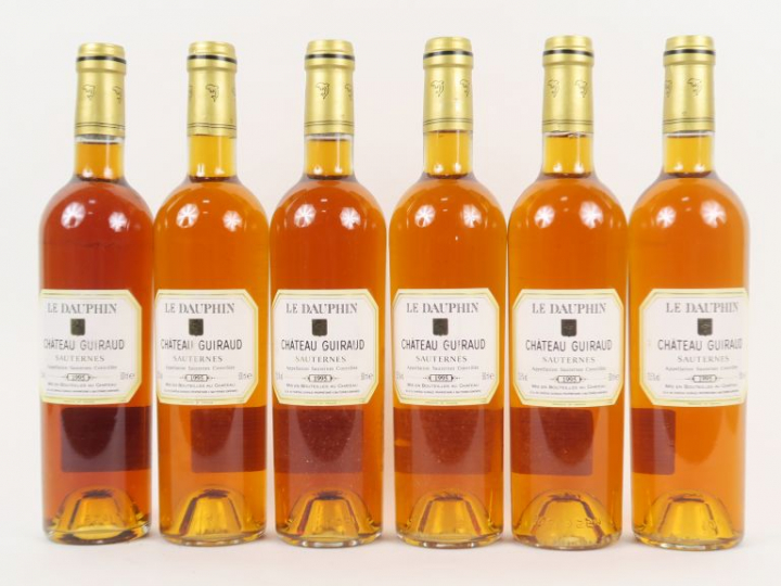 6 BOUTEILLES (50 CL) LE DAUPHIN CHÂTEAU GUIRAUD - 1985 - CBO