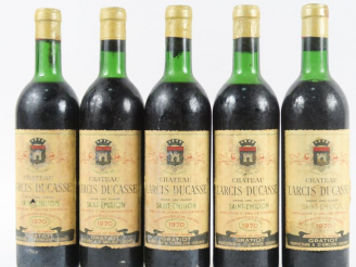 Vente aux enchères 5 BOUTEILLES CHÂTEAU LARCIS DUCASSE GCC ST EMILION - 1970 - 1 BG/3 LB/