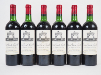 Vente aux enchères 6 BOUTEILLES CHÂTEAU LEOVILLE LAS CASES GCC ST JULIEN - 1975 - CBO - L