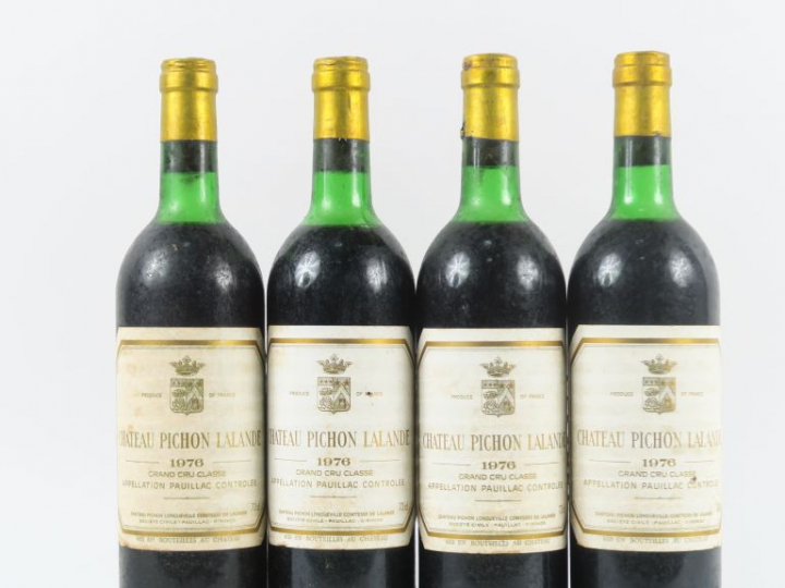 4 BOUTEILLES CHÂTEAU PICHON LALANDE GCC PAUILLAC - 1976 - 4 LB