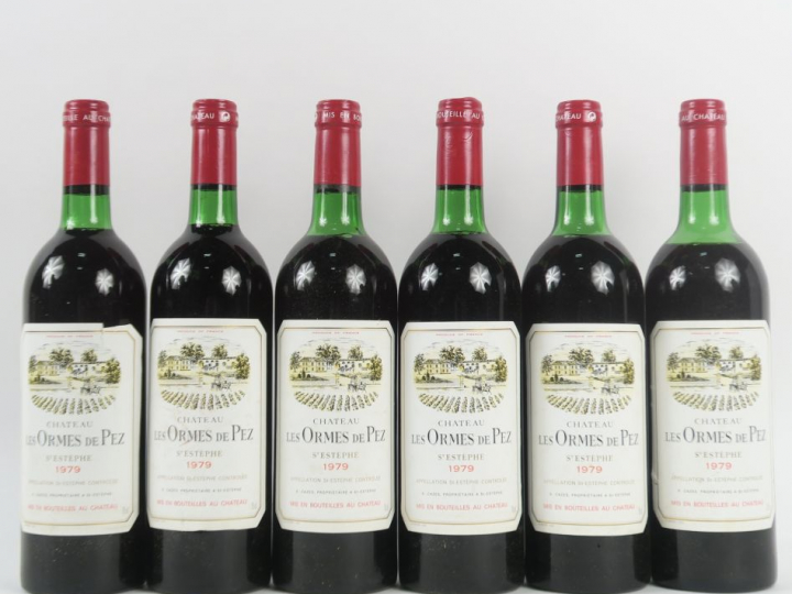 6 BOUTEILLES CHÂTEAU LES ORMES DE PEZ ST ESTEPHE - 1979 - 2 BG/3 LB/1 