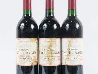 Vente aux enchères 3 BOUTEILLES CHÂTEAU LYNCH BAGES GCC PAUILLAC - 1991 - ET