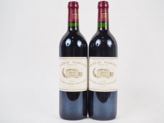 Vente aux enchères 2 BOUTEILLES CHÂTEAU MARGAUX 1er GCC ST EMILION - 1993