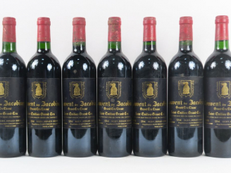 Vente aux enchères 7 BOUTEILLES COUVENT DES JACOBINS GCC ST EMILION - 1995 - BG