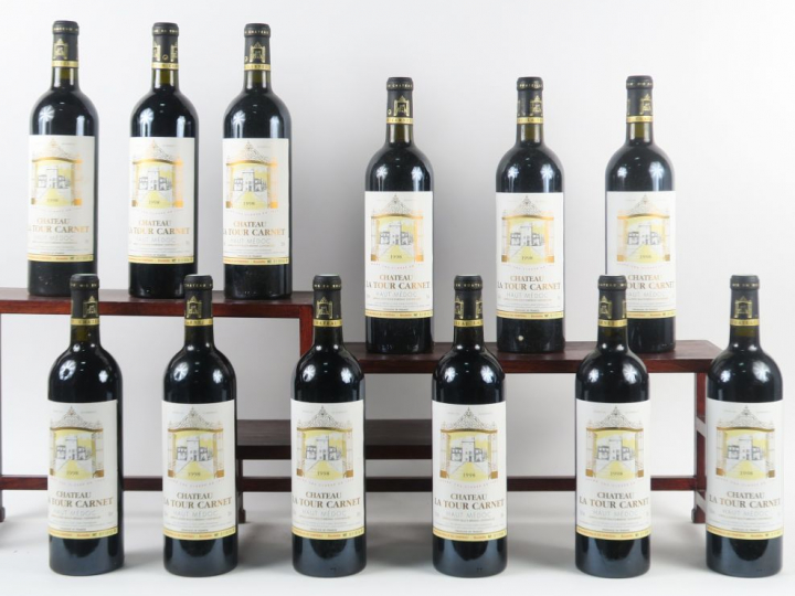 12 BOUTEILLES CHÂTEAU LA TOUR CARNET GCC HAUT MÉDOC - 1998 - CBO